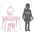 Pikkukuva 4 / 5: Lasten hiustenkuivaaja - Décoshop26 - Malli 3 - Vaaleanpunainen - MDF ja mänty - 1 laatikko Rosa