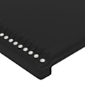 Miniatyrbillede 4 af 5: Hovedgærde - LED - Sort - 100x5x78/88 cm - Syntetisk læder - Moderne design Svart