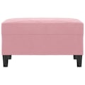 Miniatyrbillede 2 af 6: Reposeføder taburet sengestel 70 x 55 x 41 cm i lyserødt velour DEC030553 Rosa