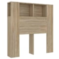 Miniatyrbillede 1 af 4: Hovedgærde med opbevaring, sengetilbehør, natbord, hylde 100 x 18,5 x 104,5 MDF i egfarve