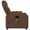 Miniatyrbillede 6 af 6: TV afslapningsstol med massagefunktion, justerbar, 6 massagepunkter i brun stof DEC027026 kastanj