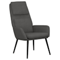 Miniatyrbillede 1 af 6: Moderne loungestol sofa design i mørkegrå stof DEC026685 Grå
