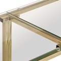 Miniatyrbillede 6 af 6: Konsolbord til indgang, stuebord i forkromet rustfrit stål og hærdet glas DEC031983 Guld