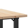 Pikkukuva 5 / 6: Teollinen design ruokapöytä 70 x 70 x 75,5 cm massiivipuuta ja terästä DEC036793 kastanj
