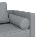 Miniatyrbillede 5 af 6: Meridienne chaise longue sofa til indendørs brug med lysegrå stofpuder DEC026072 Grå