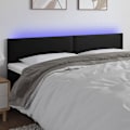 Miniatyrbillede 3 af 5: Hovedgærde - LED - Sort - 200x78/88 cm - Syntetisk læder - Moderne design Svart