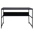 Miniatyrbillede 3 af 5: Bureau table d'ordinateur avec paroi arrière sous le plateau de table en métal MDF 120 x 60 cm aspect marbre noir 04_0006060 Metall