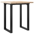 Pikkukuva 1 / 6: Teollinen design ruokapöytä 70 x 70 x 75,5 cm massiivipuuta ja terästä DEC036793 kastanj