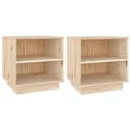 Pikkukuva 1 / 5: 2 kpl yöpöytiä hyllyillä 40 x 34 x 40 cm mäntyä DEC034790 kastanj