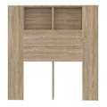 Miniatyrbillede 2 af 4: Hovedgærde med opbevaring, sengetilbehør, natbord, hylde 100 x 18,5 x 104,5 MDF i egfarve