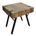 Miniatyrbillede 1 af 5: Side table, coffee table, nightstand 50x50x50 cm, metal frame, MDF top, dark wild oak 04_0008498 Flerfärgad