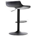 Miniatyrbillede 2 af 6: Barstole x4 med fodstøtte, højdejusterbart, moderne design i sort plastik og sort metal 10_0004498 Metall