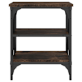 Miniatyrbillede 2 af 6: Side table with shelves 40 x 42 x 50 cm brown engineered wood and steel DEC032386 kastanj