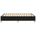 Miniatyrbillede 3 af 6: Sengemad med ben ramme 140x190 cm sort stof TDL0207022 Svart