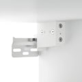 Miniatyrbillede 6 af 6: Sæt med 2 væghængte natborde med skuffe og åbent rum 50 x 36 x 40 cm hvidt ingeniørtræ DEC036026 Vit