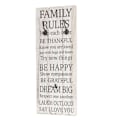 Miniatyrbillede 1 af 5: Væghængt jakkeholder Family Rules skabspanel med 3 kroge 76x31cm 04_0003797 Guld