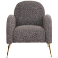 Miniatyrbild 6 av 6: Retro loungestol cocktail i grå chenille med ekstra tykke polstring på 22 cm 04_0006859 Grå