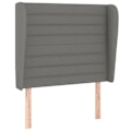 Miniatyrbillede 1 af 4: Hovedgavl - Ikke specificeret - 103x23x118/128 cm - Mørkegrå - Klassisk - Højdejusterbar Mörkgrå