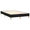 Miniatyrbillede 1 af 6: Sommier med lameller på ben sengestel 120x200 cm sort stof TDL0207031 Svart