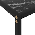 Miniatyrbillede 5 af 6: Funktionsdygtig konsolbord i stil med 80 x 35 x 75 cm i hærdet glas med marmorlook i sort og stål DEC032167 Svart