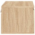 Miniatyrbild 6 av 6: Set med 2 väggmonterade sängbord 50 x 36 x 30 cm med LED-lampor i ingenjörsträ, färg ek DEC036151 kastanj