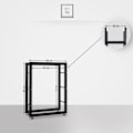 Miniatyrbillede 2 af 6: Range bûches hylde støtte træ til pejs 80x60x25 cm metal sort 10_0003557 kastanj