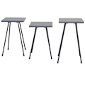 Pikkukuva 1 / 2: Kolmiosainen Moderni pöytäsetti, elegantti design Metallista ja MDF:stä, Antrasiitti DEC050086 Metall