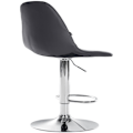 Miniatyrbillede 3 af 6: Barstol x1 med justerbar fodstøtte, drejelig, sort PVC sæde, forkromet metalramme 10_0004826 Metall