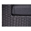 Miniatyrbillede 3 af 4: Havemøbler med pouf-stole, bord og puder i mørkegrå og polyrotin anthracite