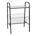 Miniatyrbillede 1 af 3: Side table / magazine rack in black steel
