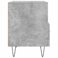 Pikkukuva 5 / 6: 2 kappaleen yöpöydän sarja, jossa on laatikko ja avoin lokero 40 x 35 x 47,5cm harmaa MDF ja rauta DEC035907 kastanj