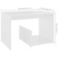 Miniatyrbillede 4 af 4: Side table end of sofa plant support 59 x 36 x 38 cm engineered wood white DEC032363 Vit