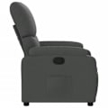 Miniatyrbillede 3 af 6: Fauteuil relax TV polstring komfortabel manuel vippes funktion i mørkegrå stof DEC027930 Grå
