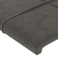 Miniatyrbillede 4 af 4: Hovedgærde - Ikke specificeret - 83x16x118/128 cm - Mørkegrå velour - Integreret LED - Moderne design Mörkgrå