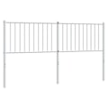 Miniatyrbillede 1 af 6: Hovedgærde til seng, soveværelse, møbel 160 cm, hvid metal TDL0202471