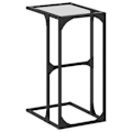 Miniatyrbillede 1 af 6: Side table end of sofa 40 x 30 x 61,5 cm stål og gennemsigtigt glas DEC032343 Transparent