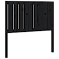 Miniatyrbillede 1 af 4: Hovedgavl til soveværelse sengemøbel 95,5 x 4 x 100 cm sort fyrretræ TDL0202059
