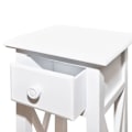 Miniatyrbillede 3 af 5: Kaffebord lille møbel med skuffe i MDF + hvidt fyrretræ DEC032341 Vit
