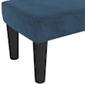 Pikkukuva 4 / 5: Sohvapenkki sängyn päätyyn 70 x 30 x 30 cm sinisestä sametista DEC024667 Blå