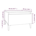 Miniatyrbillede 6 af 6: Side table coffee table with drawer 50 x 46 x 35 cm brown engineered wood DEC032405 kastanj