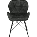Pikkukuva 4 / 4: 2 kpl vihreä samettinen ruokasalin vierailijatuoli, metallijalat, retro vintage -design