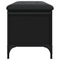 Miniatyrbild 4 av 6: Banc banquette de rangement med sittdyna 82 x 42 x 45 cm ingenjörsträ svart DEC024783 kastanj