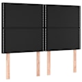 Miniatyrbillede 2 af 4: Senggavl tilbehør soveværelse møbel med LED 144 x 5 x 118/128 syntetisk sort