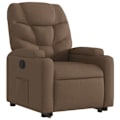 Miniatyrbillede 3 af 6: Fauteuil relax TV med komfortabel polstring og elektrisk løftefunktion i brun stoff DEC028057 kastanj