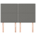Miniatyrbillede 2 af 6: Hovedgærde til soveværelse i 4 dele 72 x 5 x 78/88 cm mørkegråt stof TDL0206012 Grå