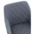 Pikkukuva 5 / 6: Design retro ruokapöydän tuoli, koristeelliset timanttikuvioiset, tummanharmaa kangaspäällyste. 10_0002113 Grå