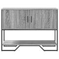 Miniatyrbillede 2 af 6: Funktionsdygtig og stilfuld indgangskonsolbord med opbevaringsplads 100 x 35 x 74,5 cm i grå ingeniørtræ DEC032201 kastanj