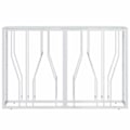 Miniatyrbillede 2 af 5: Funktionel konsolbord i stil 110 x 30 x 70 cm i sølvfarvet rustfrit stål og glas DEC031503 Silver