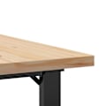 Miniatyrbillede 5 af 6: Rektangulær industristil kaffebord 80 x 80 x 45,5 cm fyrretræ og stål DEC036250 kastanj