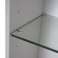 Miniatyrbillede 4 af 6: Hængende badeværelsesskab med 2 døre og 2 hylder, højglansfinér 150x30cm grå 04_0001504 Grå